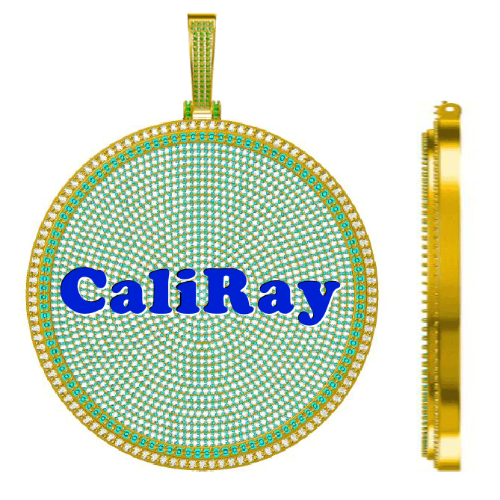 CUSTOM LETTER NECKLACE 3D BIG DISC