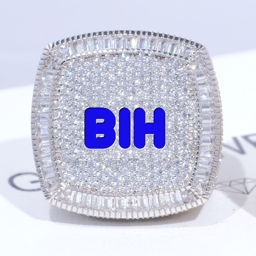CUSTOM LETTER 3D ICED RING