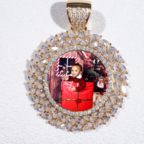 Large 3D Wheat Ear Custom Picture Pendant