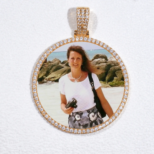 MEDIUM 3D CIRCLE CUSTOM PICTURE PENDANT