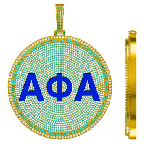 CUSTOM LETTER NECKLACE 3D BIG DISC
