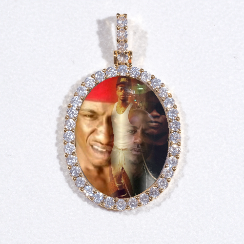 3D Oval Custom Picture Pendant