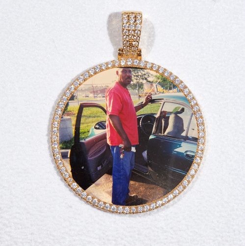 MEDIUM 3D CIRCLE CUSTOM PICTURE PENDANT