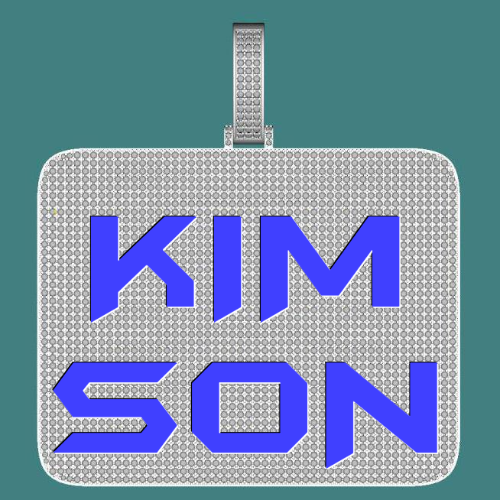 CUSTOM LETTER NECKLACE 3D BIG SQUARE