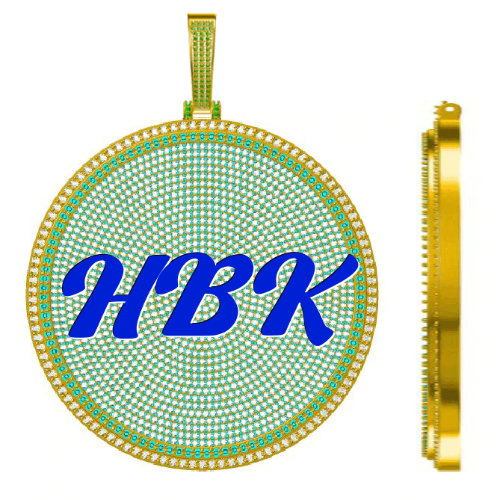 CUSTOM LETTER NECKLACE 3D BIG DISC