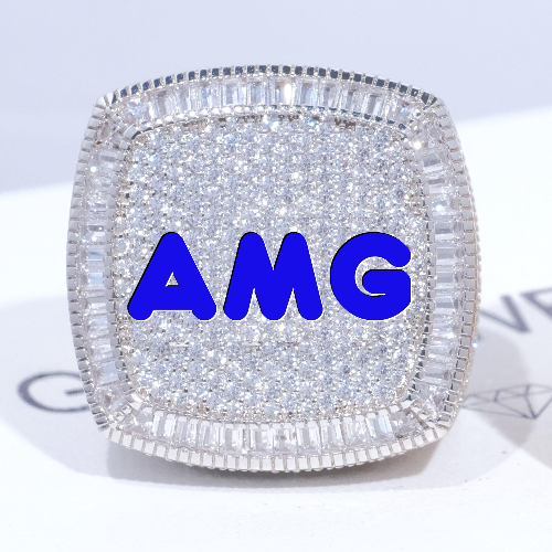 CUSTOM LETTER 3D ICED RING