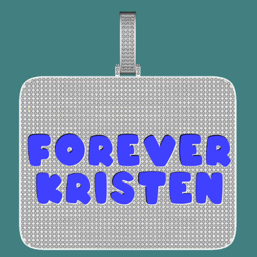 CUSTOM LETTER NECKLACE 3D BIG SQUARE