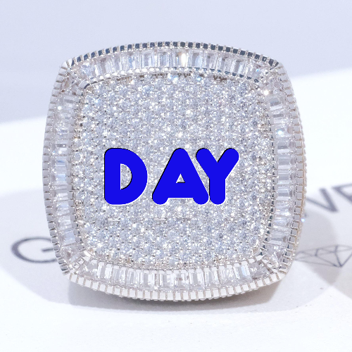 CUSTOM LETTER 3D ICED RING
