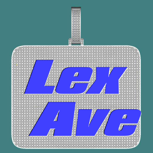CUSTOM LETTER NECKLACE 3D BIG SQUARE