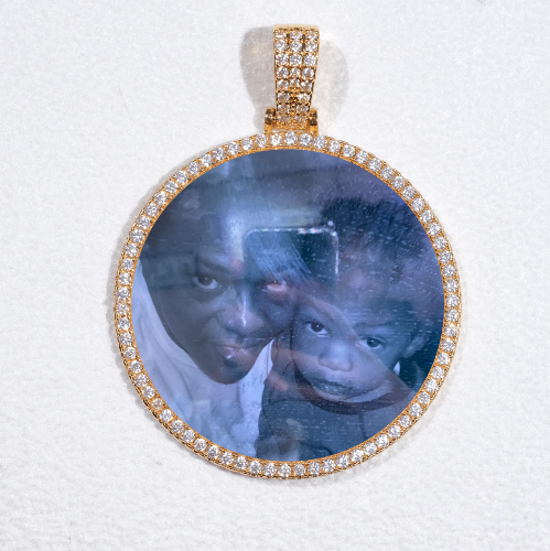 MEDIUM 3D CIRCLE CUSTOM PICTURE PENDANT