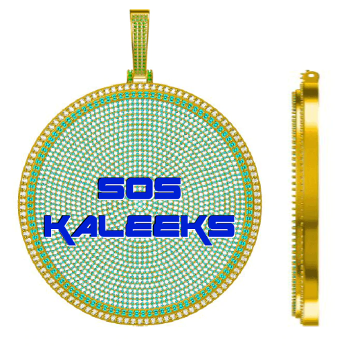 CUSTOM LETTER NECKLACE 3D BIG DISC