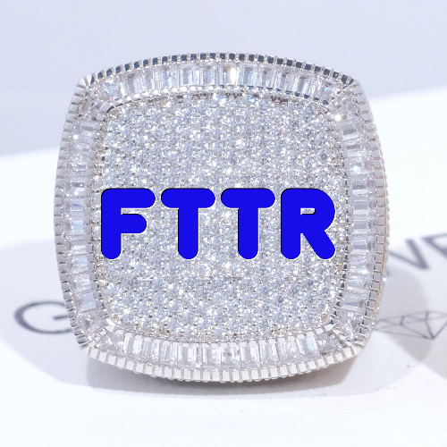 CUSTOM LETTER 3D ICED RING