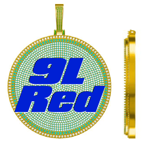 CUSTOM LETTER NECKLACE 3D BIG DISC