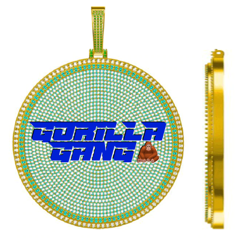 CUSTOM LETTER NECKLACE 3D BIG DISC