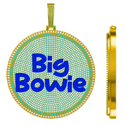 CUSTOM LETTER NECKLACE 3D BIG DISC