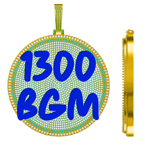 CUSTOM LETTER NECKLACE 3D BIG DISC