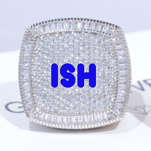 CUSTOM LETTER 3D ICED RING