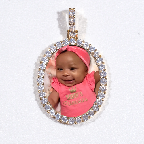 3D Oval Custom Picture Pendant