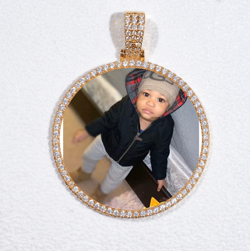 MEDIUM 3D CIRCLE CUSTOM PICTURE PENDANT