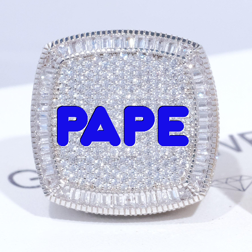 CUSTOM LETTER 3D ICED RING