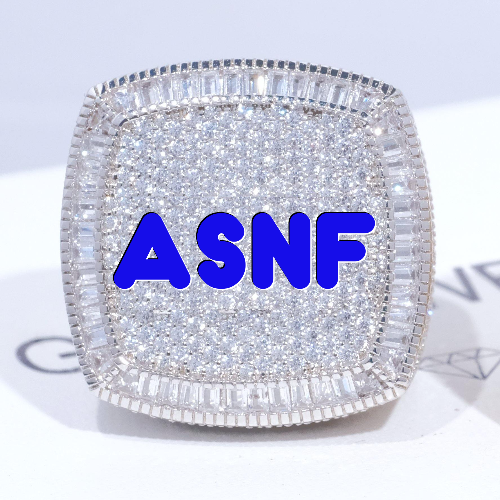 CUSTOM LETTER 3D ICED RING