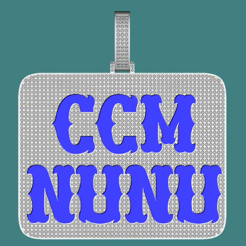 CUSTOM LETTER NECKLACE 3D BIG SQUARE