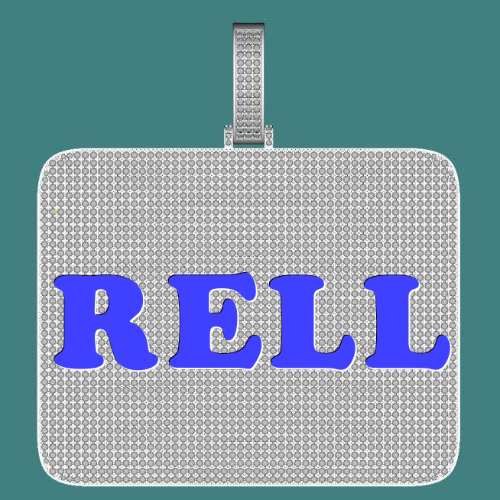 CUSTOM LETTER NECKLACE 3D BIG SQUARE