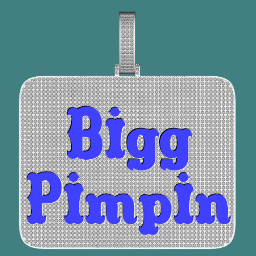 CUSTOM LETTER NECKLACE 3D BIG SQUARE