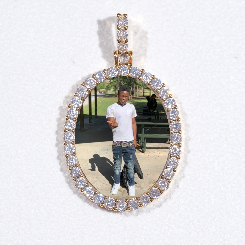 3D Oval Custom Picture Pendant