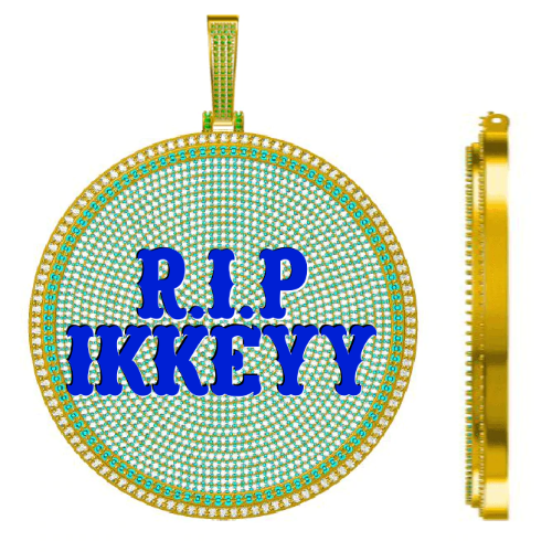 CUSTOM LETTER NECKLACE 3D BIG DISC