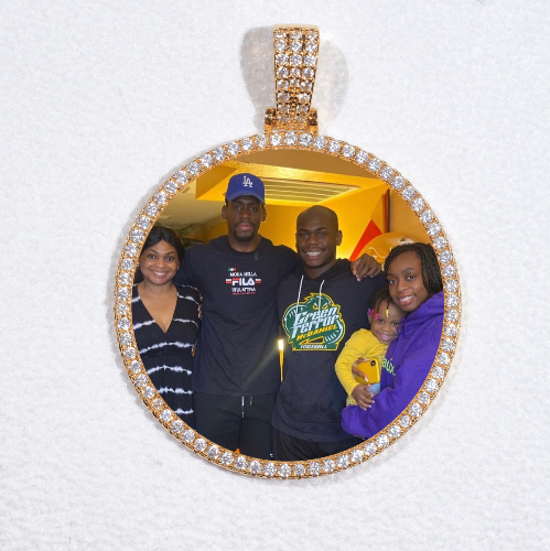 MEDIUM 3D CIRCLE CUSTOM PICTURE PENDANT