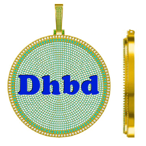 CUSTOM LETTER NECKLACE 3D BIG DISC
