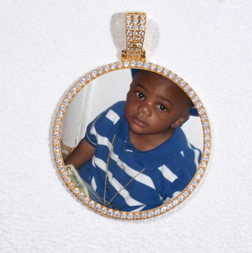 MEDIUM 3D CIRCLE CUSTOM PICTURE PENDANT