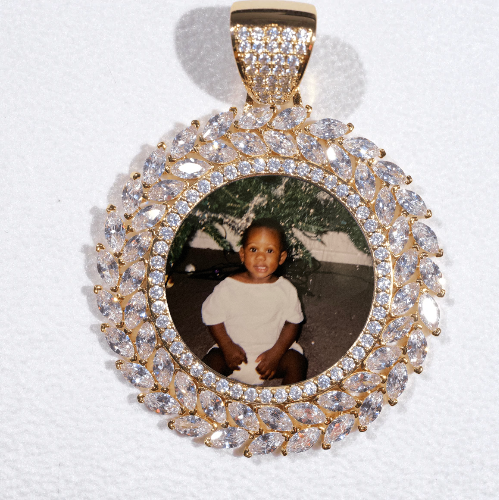 Large 3D Wheat Ear Custom Picture Pendant