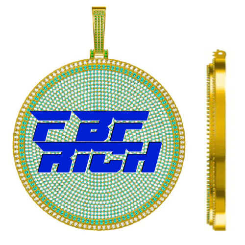 CUSTOM LETTER NECKLACE 3D BIG DISC