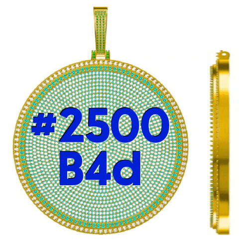 CUSTOM LETTER NECKLACE 3D BIG DISC