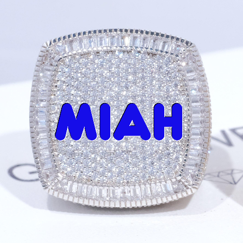 CUSTOM LETTER 3D ICED RING