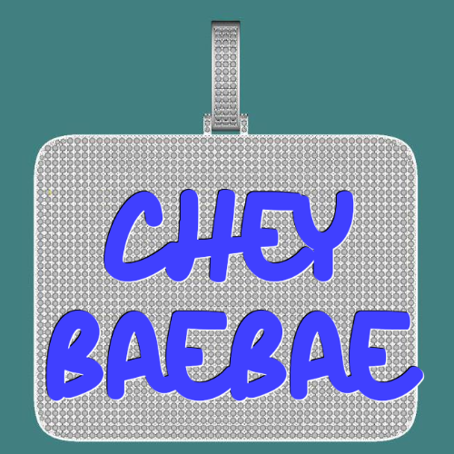 CUSTOM LETTER NECKLACE 3D BIG SQUARE