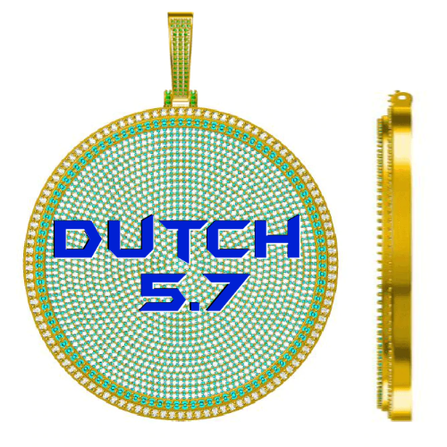 CUSTOM LETTER NECKLACE 3D BIG DISC