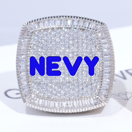 CUSTOM LETTER 3D ICED RING