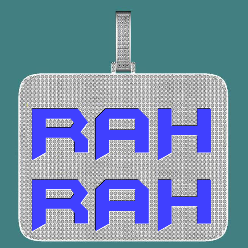 CUSTOM LETTER NECKLACE 3D BIG SQUARE