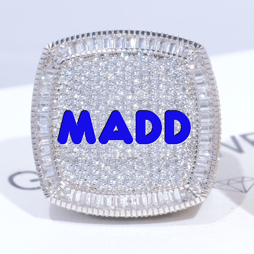 CUSTOM LETTER 3D ICED RING
