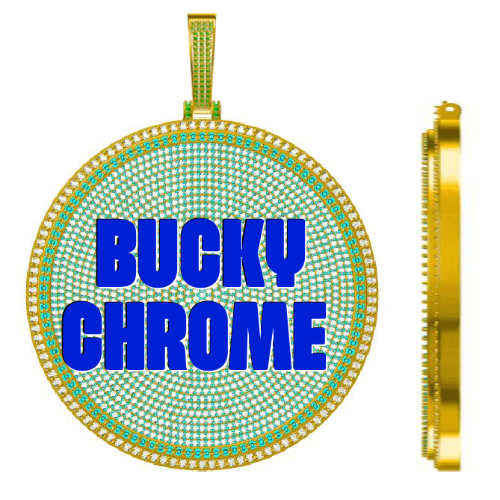 CUSTOM LETTER NECKLACE 3D BIG DISC