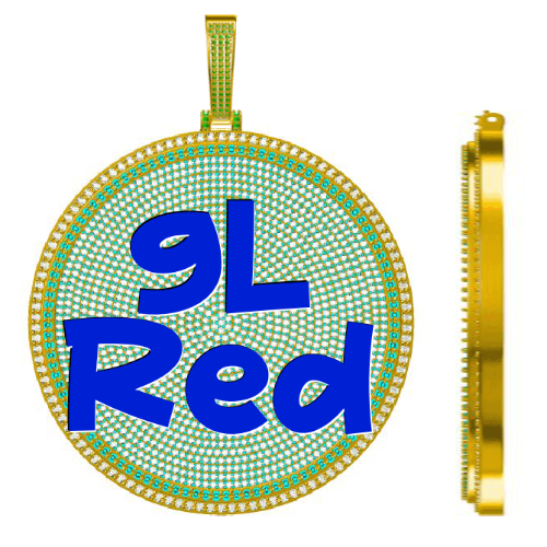 CUSTOM LETTER NECKLACE 3D BIG DISC