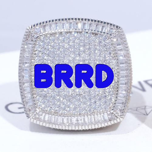 CUSTOM LETTER 3D ICED RING