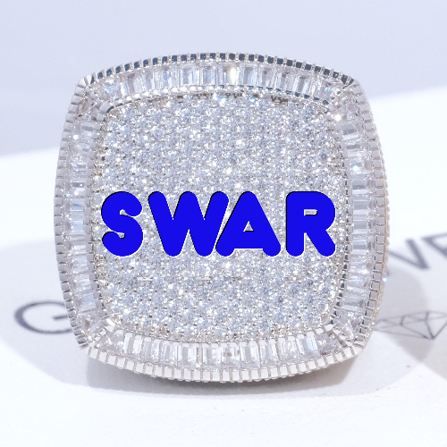 CUSTOM LETTER 3D ICED RING
