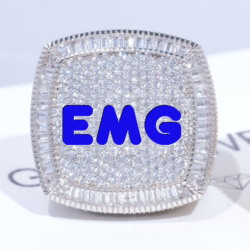 CUSTOM LETTER 3D ICED RING