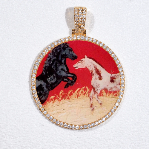 MEDIUM 3D CIRCLE CUSTOM PICTURE PENDANT