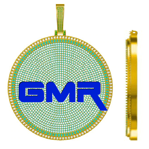 CUSTOM LETTER NECKLACE 3D BIG DISC