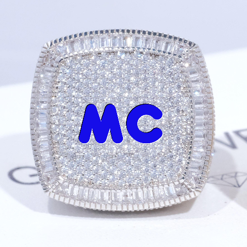 CUSTOM LETTER 3D ICED RING